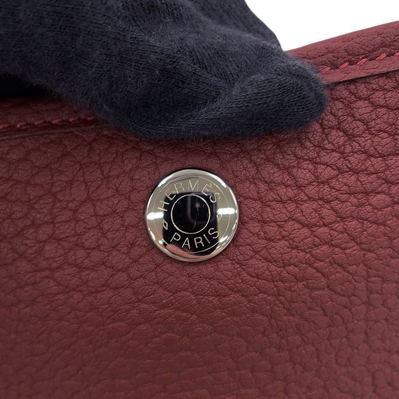エルメス トートバッグ ガーデンパーティPM ルージュアッシュ/シルバー金具 ネゴンダ K刻印 HERMES Garden Party