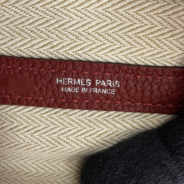 エルメス トートバッグ ガーデンパーティPM ルージュアッシュ/シルバー金具 ネゴンダ K刻印 HERMES Garden Party