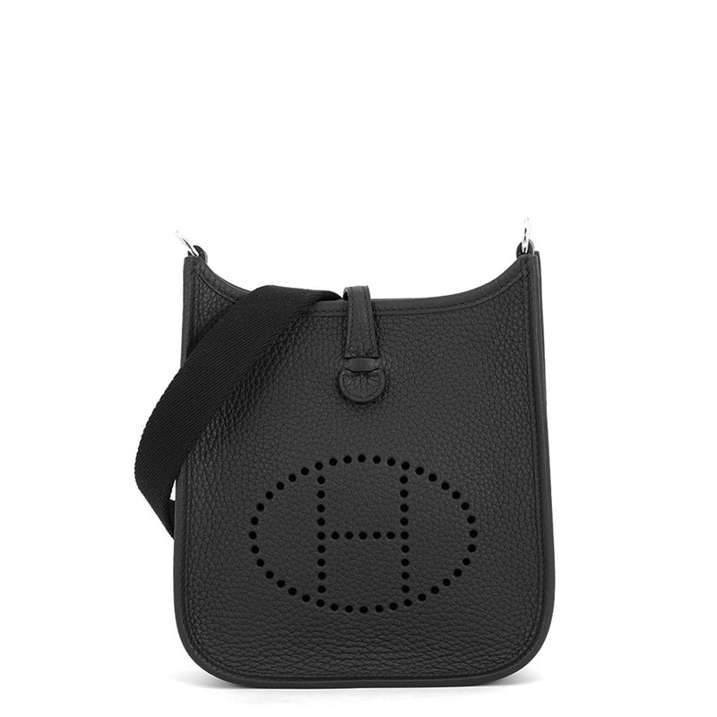 エルメス ショルダーバッグ エブリンTPM 111cm アマゾン ブラック/シルバー金具 トリヨンクレマンス G刻印 HERMES 黒