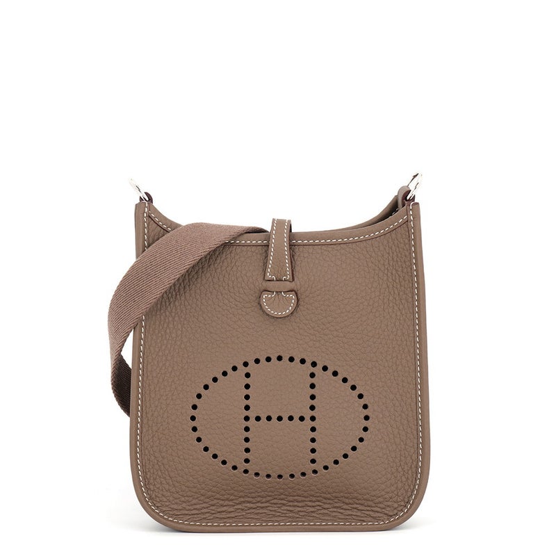 エルメス ショルダーバッグ エブリンTPM 111cm アマゾン エトゥープ/シルバー金具 トリヨンクレマンス G刻印 HERMES