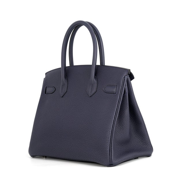 エルメス バーキン30 ブルーニュイ/シルバー金具 トゴ Y刻印 HERMES Birkin ハンドバッグ