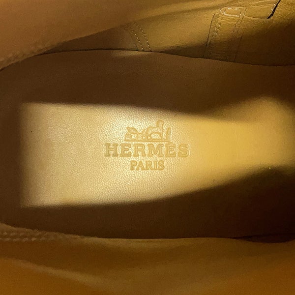 エルメス ショートブーツ フォーチュン カーフレザー メンズサイズ41 HERMES 靴 黒