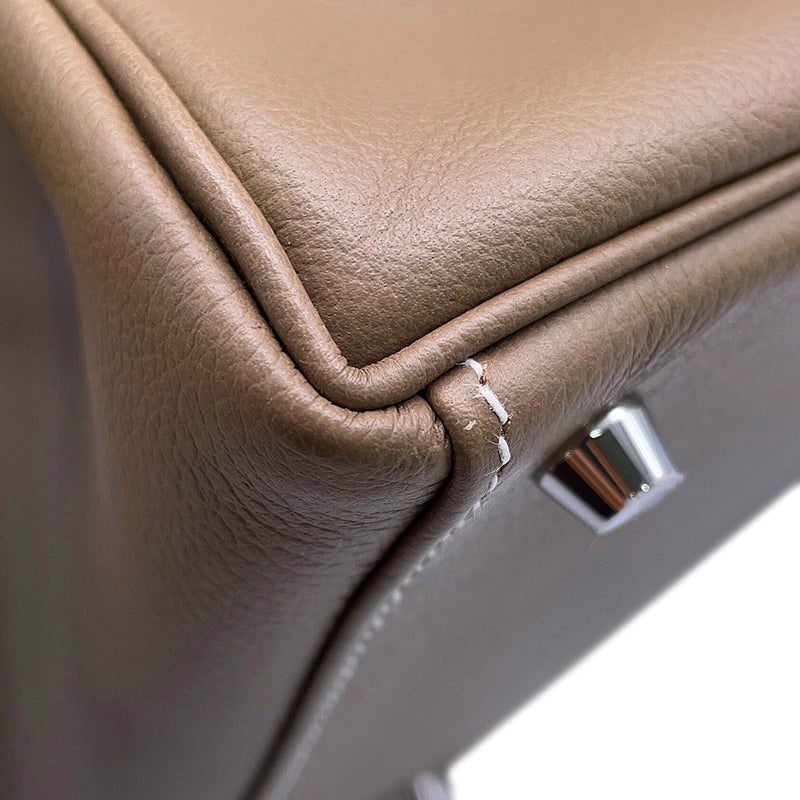 エルメス ハンドバッグ ケリー28 内縫い エトゥープ/シルバー金具 エバーカラー G刻印 HERMES Kelly 2wayバッグ