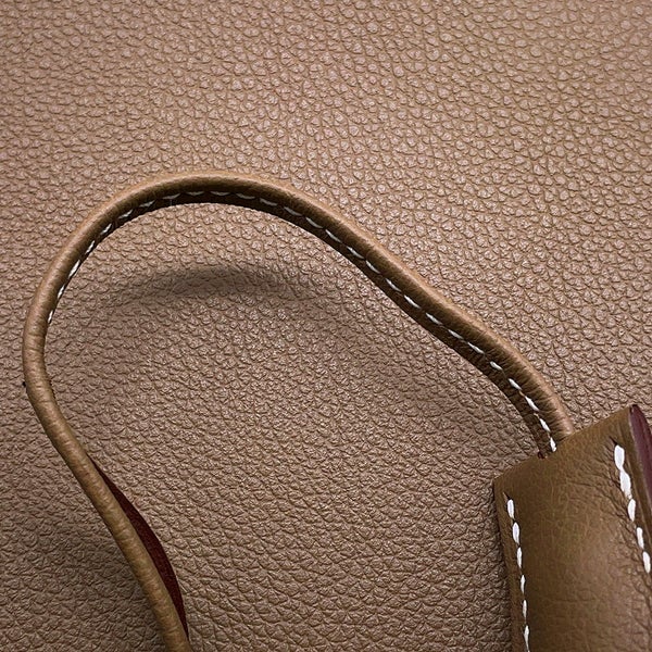 エルメス ハンドバッグ ケリー28 内縫い エトゥープ/シルバー金具 エバーカラー G刻印 HERMES Kelly 2wayバッグ