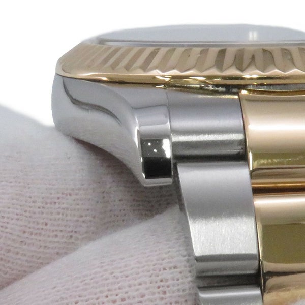 ロレックス デイトジャスト G番 SS/K18YG 116333G ROLEX 腕時計 黒文字盤 10Pダイヤ