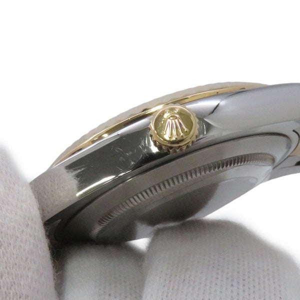 ロレックス デイトジャスト G番 SS/K18YG 116333G ROLEX 腕時計 黒文字盤 10Pダイヤ