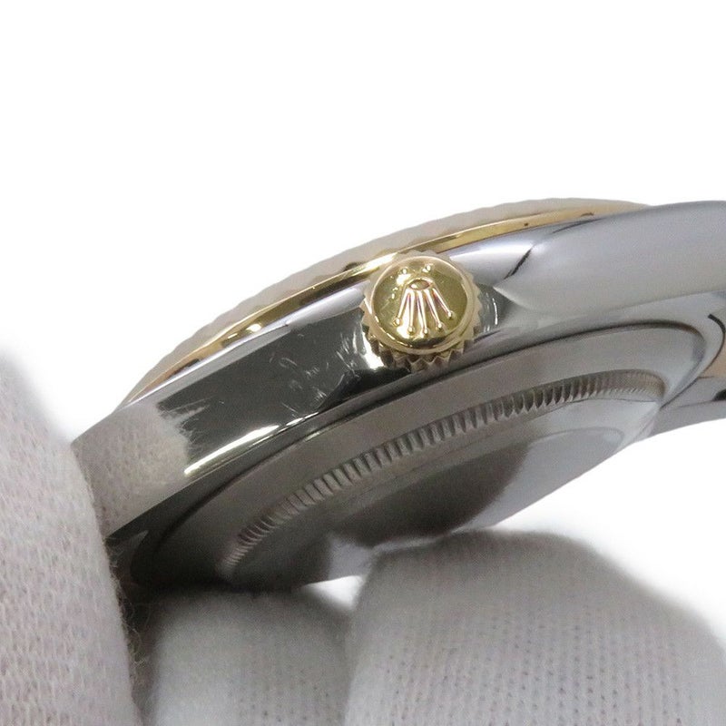 ロレックス デイトジャスト G番 SS/K18YG 116333G ROLEX 腕時計 黒文字盤 10Pダイヤ