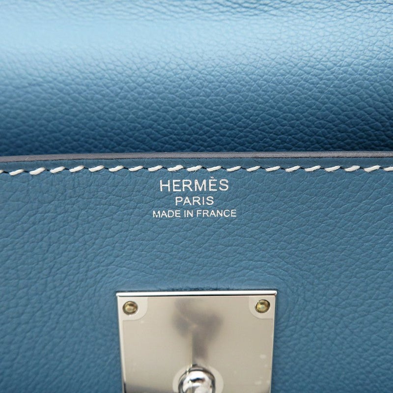 エルメス ケリーメッセンジャーPM ニューブルージーン/シルバー金具 エバーカラー W刻印 HERMES メンズ
