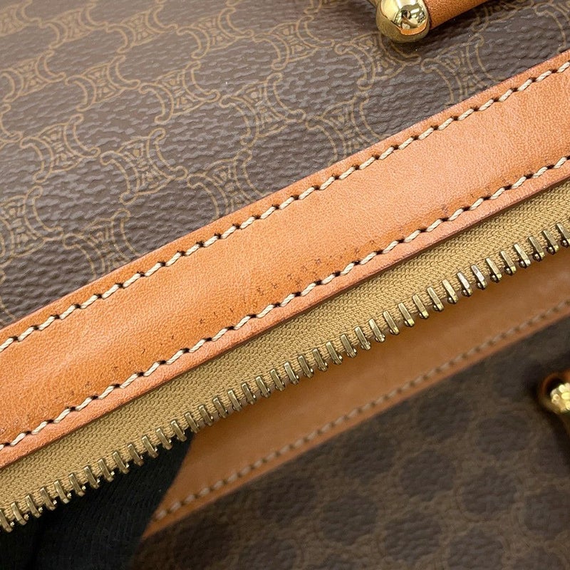 セリーヌ ボストンバッグ マカダム PVC/レザー CELINE 旅行用 トラベル