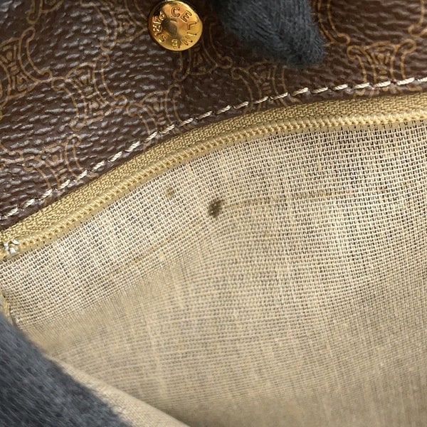 セリーヌ ボストンバッグ マカダム PVC/レザー CELINE 旅行用 トラベル