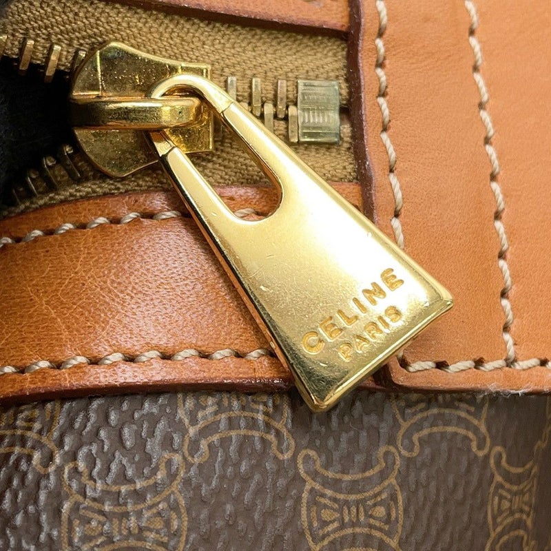 セリーヌ ボストンバッグ マカダム PVC/レザー CELINE 旅行用 トラベル