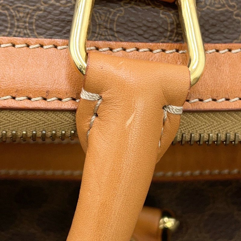 セリーヌ ボストンバッグ マカダム PVC/レザー CELINE 旅行用 トラベル