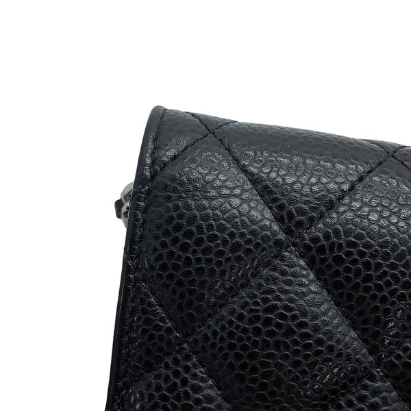 シャネル チェーンウォレット クラシック マトラッセ ココマーク キャビアスキン AP0250 CHANEL 黒 財布
