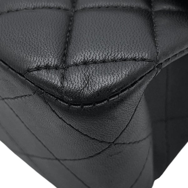 シャネル チェーンショルダーバッグ マトラッセ25 ココマーク ラムスキン ダブルチェーン A01112 CHANEL 黒