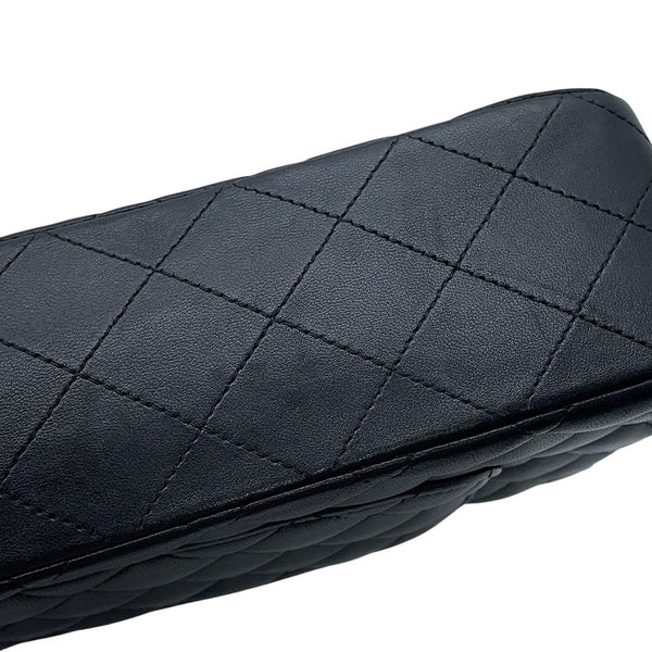 シャネル チェーンショルダーバッグ マトラッセ25 ココマーク ラムスキン ダブルチェーン A01112 CHANEL 黒