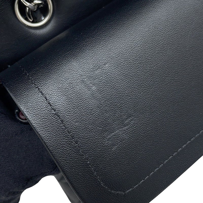 シャネル チェーンショルダーバッグ マトラッセ25 ココマーク ラムスキン ダブルチェーン A01112 CHANEL 黒