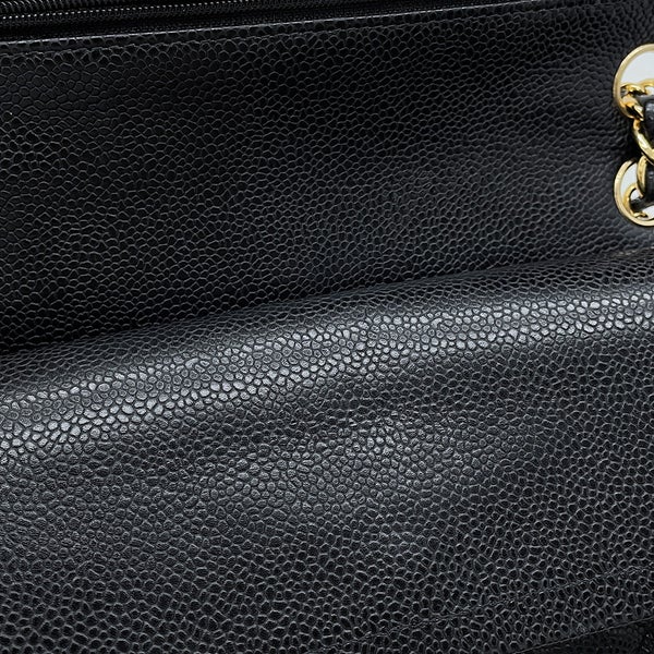 シャネル チェーンショルダーバッグ マトラッセ25 ココマーク キャビアスキン ダブルチェーン A01112 CHANEL 黒