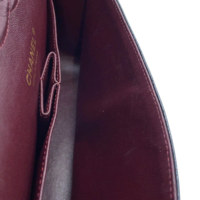 シャネル チェーンショルダーバッグ マトラッセ25 ココマーク キャビアスキン ダブルチェーン A01112 CHANEL 黒