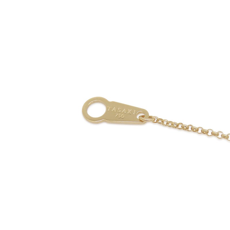 タサキ ネックレス フラワー バタフライ あこや真珠 パール K18YGイエローゴールド TASAKI ペンダント 花 蝶々
