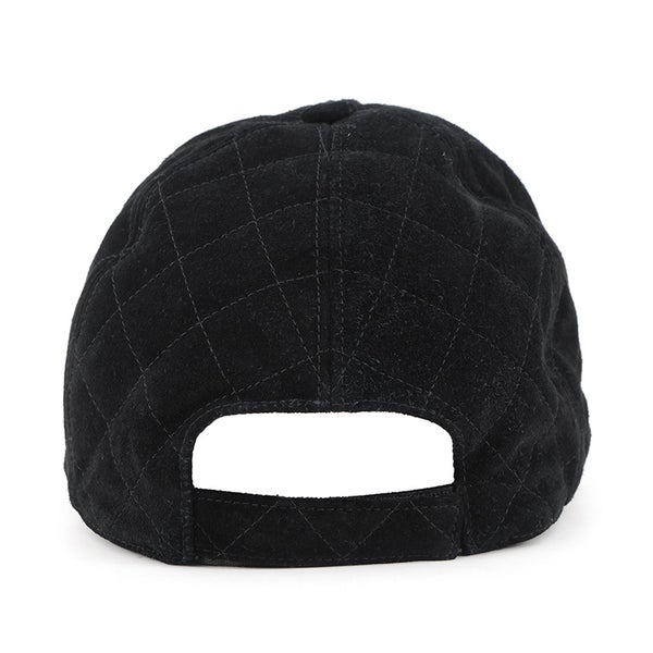 シャネル キャップ ココマーク スエード ステッチ AAB759 CHANEL 帽子 黒