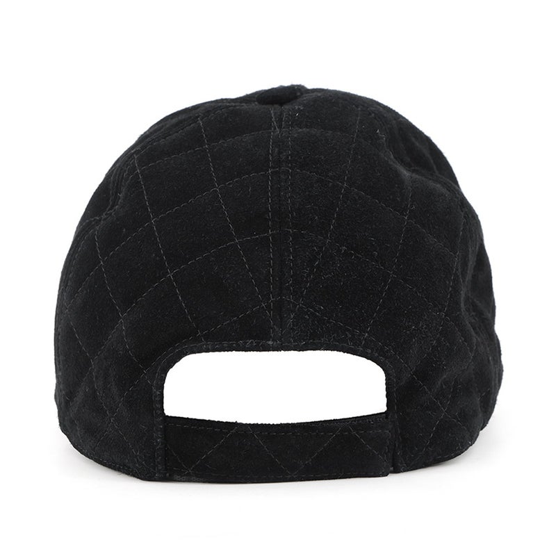 シャネル キャップ ココマーク スエード ステッチ AAB759 CHANEL 帽子 黒