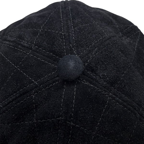 シャネル キャップ ココマーク スエード ステッチ AAB759 CHANEL 帽子 黒