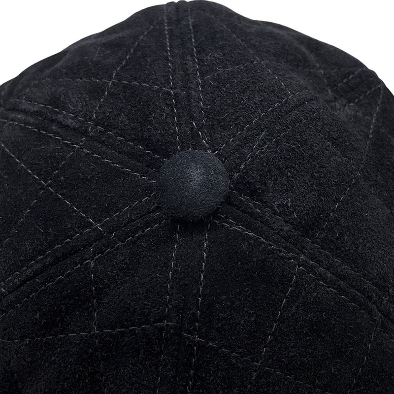 シャネル キャップ ココマーク スエード ステッチ AAB759 CHANEL 帽子 黒