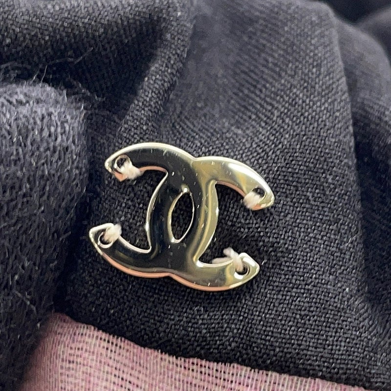 シャネル シュシュ ココマーク シルク CHANEL ヘアアクセサリー 黒