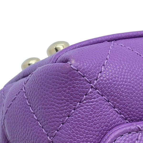 シャネル ハンドバッグ ココマーク マトラッセ ココハンドル XXS キャビアスキン AS2215 2wayショルダー CHANEL