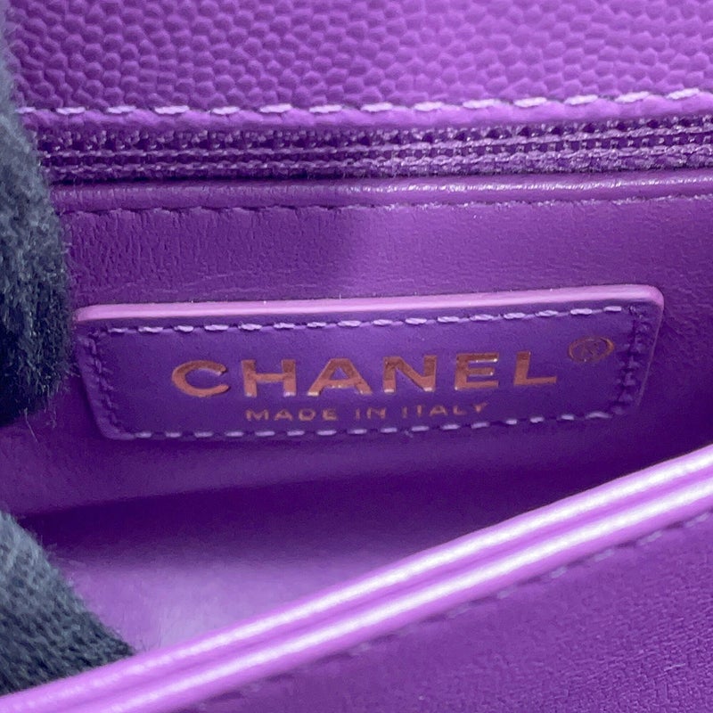 シャネル ハンドバッグ ココマーク マトラッセ ココハンドル XXS キャビアスキン AS2215 2wayショルダー CHANEL