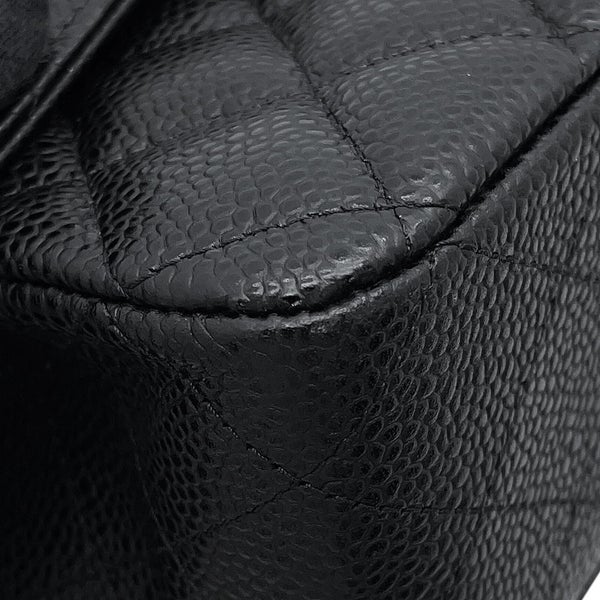 シャネル チェーンショルダーバッグ マトラッセ25 ココマーク キャビアスキン ダブルチェーン A01112 CHANEL 黒