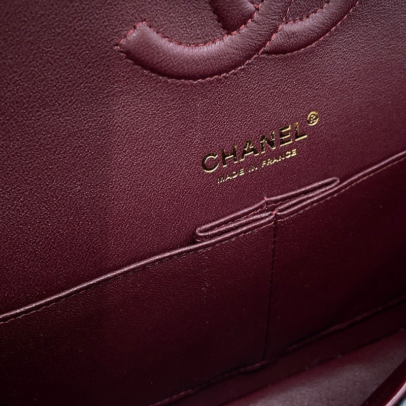 シャネル チェーンショルダーバッグ マトラッセ25 ココマーク キャビアスキン ダブルチェーン A01112 CHANEL 黒