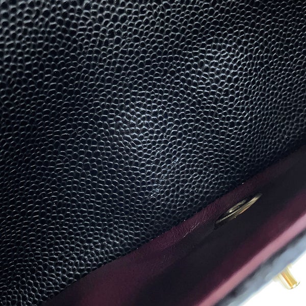 シャネル チェーンショルダーバッグ マトラッセ25 ココマーク キャビアスキン ダブルチェーン A01112 CHANEL 黒