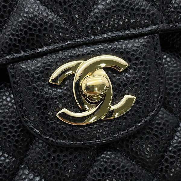 シャネル チェーンショルダーバッグ マトラッセ25 ココマーク キャビアスキン ダブルチェーン A01112 CHANEL 黒