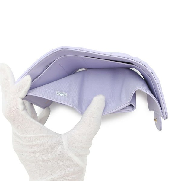 シャネル 三つ折り財布 マトラッセ ココマーク クラシック スモール フラップ ウォレット ラムスキン AP0229