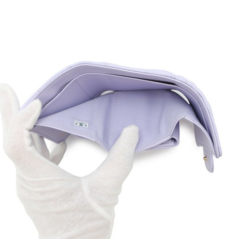 シャネル 三つ折り財布 マトラッセ ココマーク クラシック スモール フラップ ウォレット ラムスキン AP0229