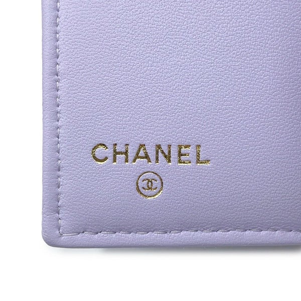 シャネル 三つ折り財布 マトラッセ ココマーク クラシック スモール フラップ ウォレット ラムスキン AP0229