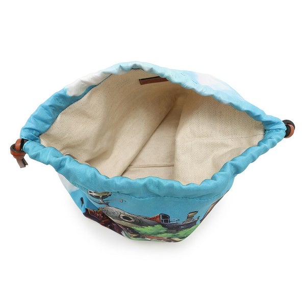 ロエベ ポーチ 巾着 ドロースリング ポーチ ジブリコラボ C822057X23 LOEWE バッグ ハウルの動く城