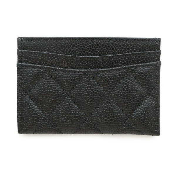 シャネル カードケース クラシック マトラッセ ココマーク キャビアスキン AP0213 CHANEL 定期入れ 名刺入れ パスケース 黒