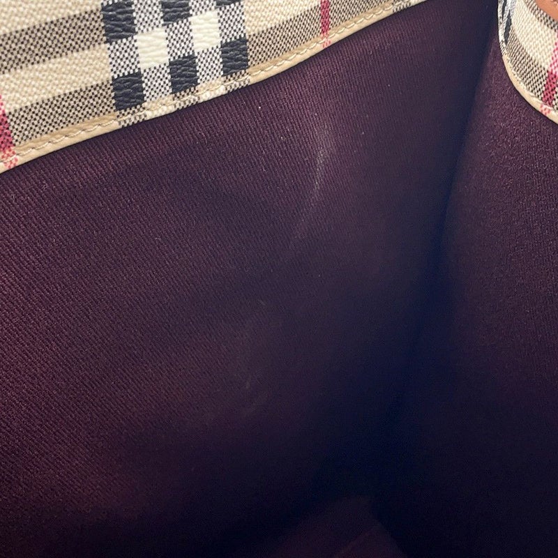 バーバリー トートバッグ フレヤトート ミディアム PVC/レザー 8097568 BURBERRY 2wayショルダーバッグ