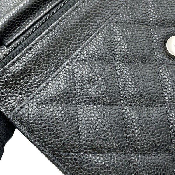 シャネル チェーンウォレット クラシック マトラッセ ココマーク キャビアスキン AP0250 CHANEL 財布 黒