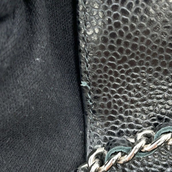 シャネル チェーンウォレット クラシック マトラッセ ココマーク キャビアスキン AP0250 CHANEL 財布 黒