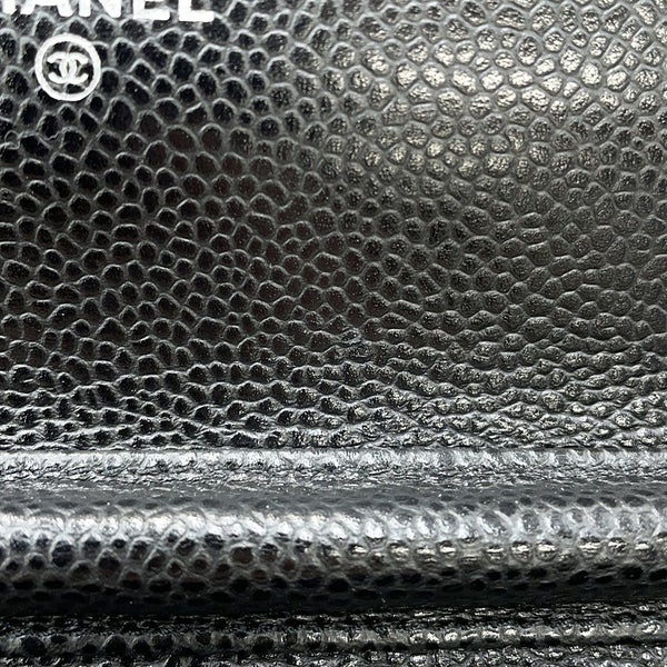 シャネル チェーンウォレット クラシック マトラッセ ココマーク キャビアスキン AP0250 CHANEL 財布 黒