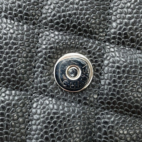 シャネル チェーンウォレット クラシック マトラッセ ココマーク キャビアスキン AP0250 CHANEL 財布 黒