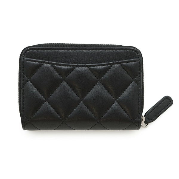 シャネル コインケース クラシック ジップコインパース マトラッセ ココマーク ラムスキン AP0216 CHANEL 財布 小銭入れ 黒