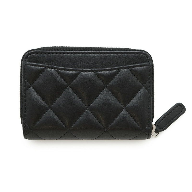 シャネル コインケース クラシック ジップコインパース マトラッセ ココマーク ラムスキン AP0216 CHANEL 財布 小銭入れ 黒