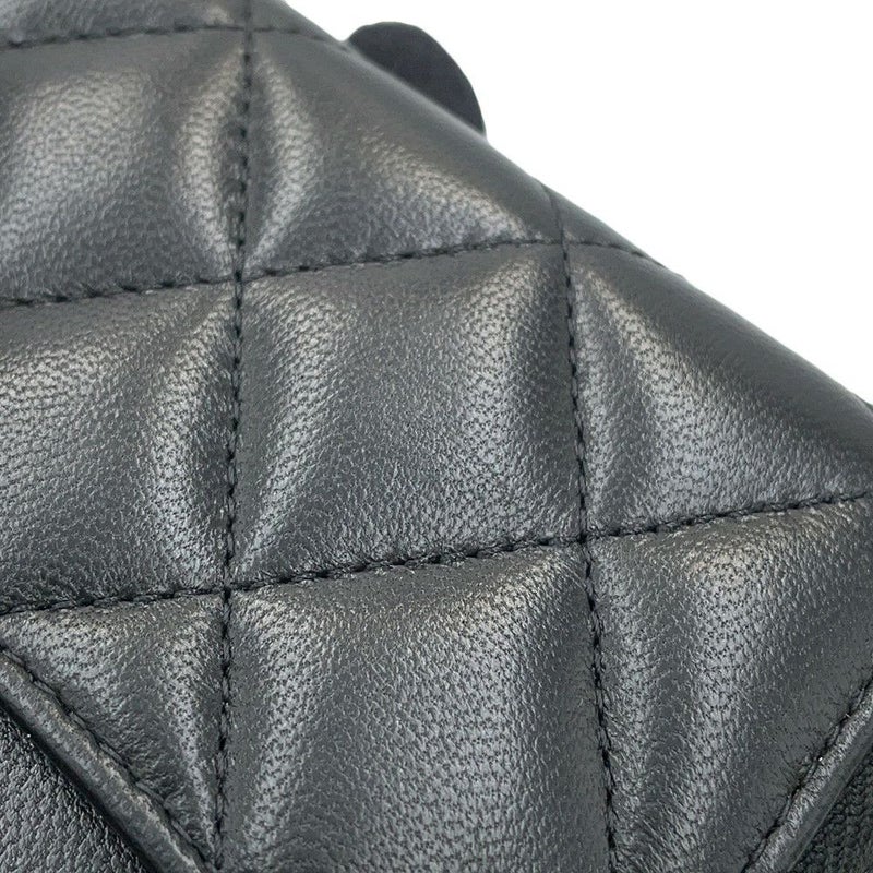 シャネル コインケース クラシック ジップコインパース マトラッセ ココマーク ラムスキン AP0216 CHANEL 財布 小銭入れ 黒