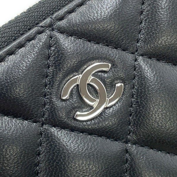 シャネル コインケース クラシック ジップコインパース マトラッセ ココマーク ラムスキン AP0216 CHANEL 財布 小銭入れ 黒