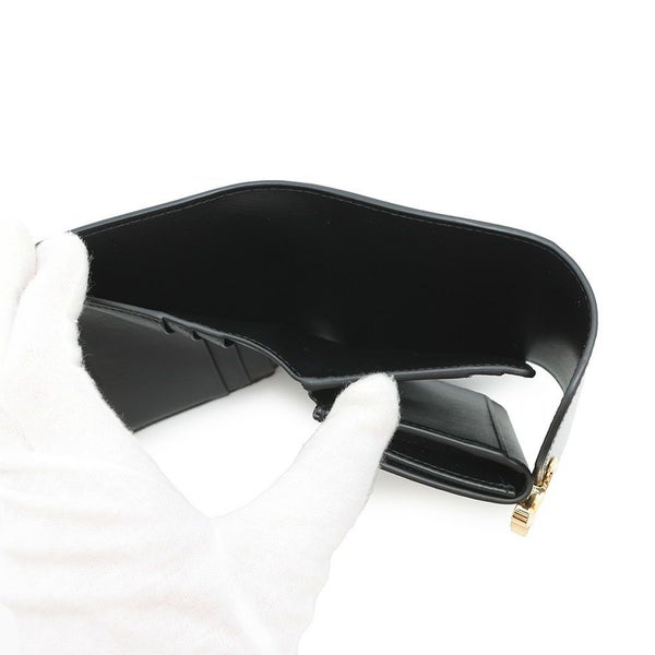 セリーヌ 三つ折り財布 トリオンフ スモール フラップウォレット 10D783 CELINE 黒