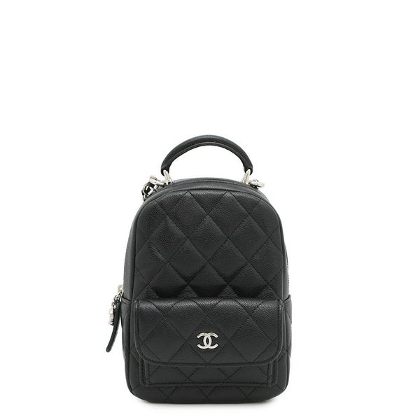 シャネル リュック マトラッセ ココマーク タイムレスクラシック ミニ キャビアスキン AP3753 バッグ バックパック 黒 2way